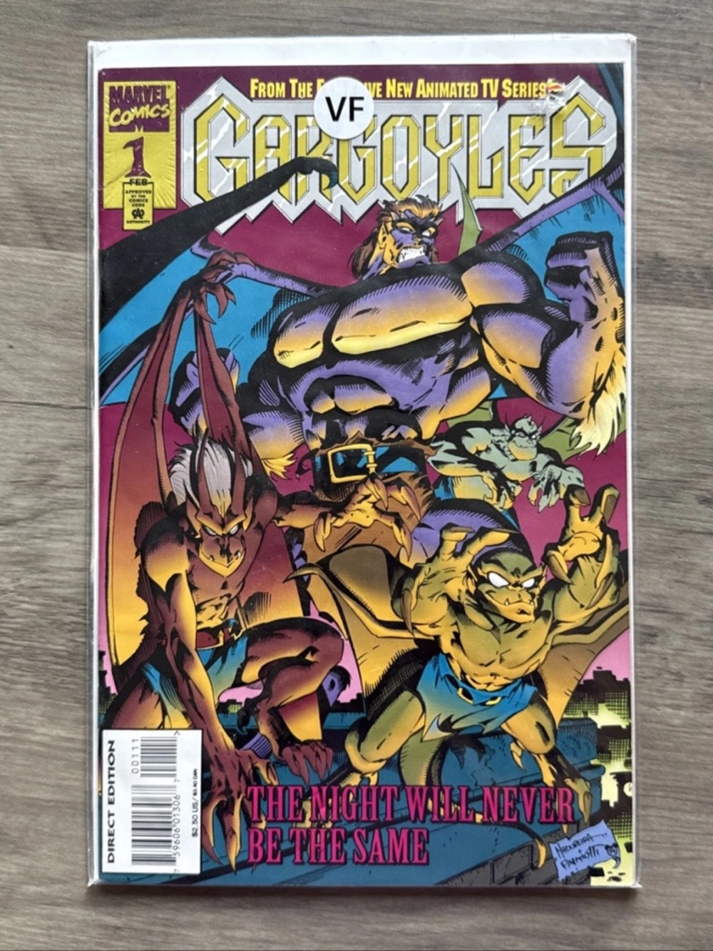 Marvel Disney Gargoyles #1 Comic NM Animated Series Embossed Cover Gemini 1995